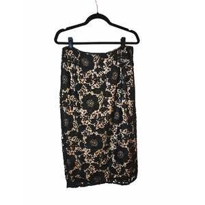 By Malene Birger Ainara Lace Overlay Midi Formal Pencil Skirt 36EU/S